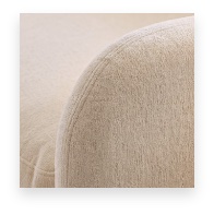 Cream boucle upholstery