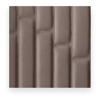 Taupe channel-tufted leather panel